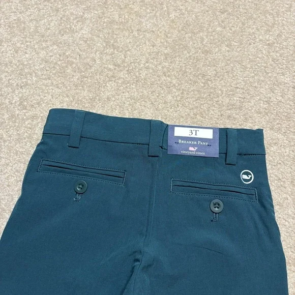 Vineyard Vines Pants Boys 4 Charleston Green Performance Breaker Chino Stretch - Picture 11 of 12